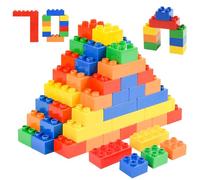 ABOHU Juego de bloques de construcción grandes clásicos, juego de bloques de construcción grandes de 70 piezas, compatible con todos los ladrillos a granel de las principales marcas, juego de ladrillo
