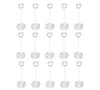 Aboiled 15 unidades de 8,75 soportes altos para números de mesa, soporte para tarjetas de mesa, soporte para fotos de alambre, soporte para menús para bodas, banquetes