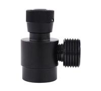 Aboiled Adaptador de recarga de de CO2, regulador de bombona de gas M10X1 a W21.8-14, adaptador para CO2, gas mixto, duradero, color negro