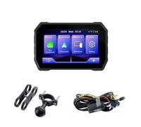 Aboiled Para CarPlay Android Auto Bluetooth 5 - Motocicleta GPS - Navegación Monitor inalámbrico con cable 1028 x 600p resistente al agua