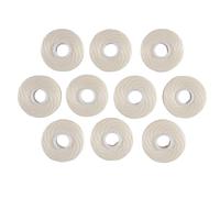 Aboiled Rollo de seda de dientes de seda de dientes - 10 rollos de hilo dental de calidad europea bobinas incorporadas de cera de menta con sabor a hilo plano hilo dental - bobinas de hilo dental