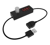 Aboiled Temporizador de cuenta atrás USB 24H con pantalla digital, funcionamiento de bajo voltaje, fuente de alimentación USB, temporizador, un conector ajustable para adaptador de extensión USB