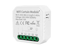 Aboiled Tuya WiFi Smart Curtain Switch APP mando a distancia plástico 100-240 VAC para control de voz en casa