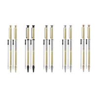 Aboiledy Kit de giro de pluma de torno de madera, 10 kits de bolígrafos delgados con recambios y espacios en blanco de madera para manualidades, 7 mm