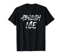 Abolir Ice Bold Brush Lettering Protesta Declaración Diseño Camiseta