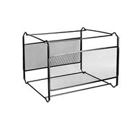 Abonda Archivos Colgantes, Papelera para Carpetas A4 Soporte Acero Inoxidable, Caja Almacenamiento Archivos tamaño Carta para Carpetas, artículos Diversos, revistas