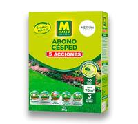 Abono Césped Granulado con 5 Acciones de 2 KG para hasta 70 m2 | Aplicación Directa a Mano de Liberación Lenta | Revitaliza y Mantiene Césped | Anti-Musgo, Reverdecedor y Fertilizante | Nexum Market