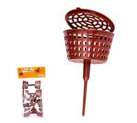 Abono de cesta con pin y tapa 4,5 cm, diámetro 10 Pack 61048, color marrón