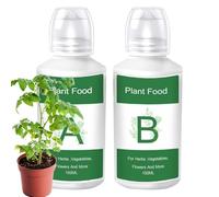 Abono para Plantas - Nutriente Hidropónico - 2 Piezas Solución de Nutrientes Suministros y Accesorios para Frutas Flores Césped Patio y Verduras