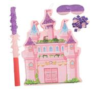 ABOOFAN 1 Juego Piñata de Castillo Cumpleaños de Decoración de Fiesta Colgante Interactivo de Romper Dulces y Niñas