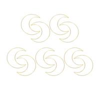 ABOOFAN 10 Anillos de Macramé en Forma de Luna de Hierro Dorado para Decoración de Mesa y Fiestas Bohemias, Resistentes Manualidades y Atrapasueños