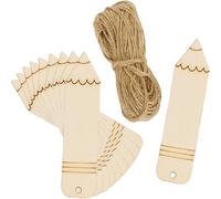 ABOOFAN 10 Marcapaginas Madera en Forma de Lápiz sin Terminar, Marcadores de Madera en Blanco para Manualidades, Ideales para Ceremonias y Decoración Personalizada