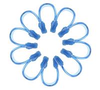 ABOOFAN 10 Pinzas Nasales de Silicona Impermeables para Natación, Protección Nasal Antiahogo, Tamaño Único, Color Azul, Accesorios Reutilizables para Deportes Acuáticos