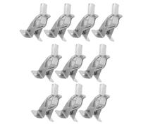 ABOOFAN 10 Unidades Clip Metálico para Portaescobas de Pared Resorte Fuerte, Diseño en Aleación de Zinc, Adecuado para Garaje y Organización de Herramientas