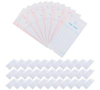 ABOOFAN 100 Hojas de Tarjetas Doble Cara para Máquina de Asistencia Microcomputadora Papel para Control Horario Empleados Tarjetas de Asistencia Semanal y Mensual para Oficina