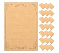 ABOOFAN 100 Hojas Papel de Carta Retro Clásico de 100 Hojas de Papel Kraft con Textura Vintage para Escritura a Mano y Almacenamiento a Largo Plazo
