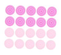 ABOOFAN 100 piezas Unidades Soporte para Pegamento de Pestañas Postizas Bandeja Adhesiva para Extensiones de Pestañas Diseño Floral Compacto Ligero y Reutilizable para Salones de Belleza