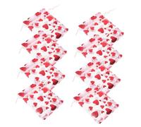 ABOOFAN 100piezas Organza Forma de Corazón Bolsas para Dulces y Joyas para Regalos de San Valentín Escuela