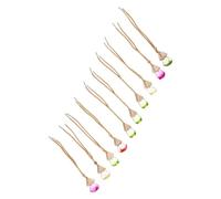 ABOOFAN 10piezas Botella De Perfume Colgante Para Coche De Vidrio y Tapas De Madera Botella De Pulverización De Función De Aromaterapia Para Espejo Retrovisor