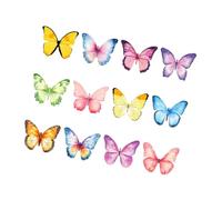 ABOOFAN 12 Blocs de Notas Pegatinas Autoadhesivas de Mariposas Acuarela Papel Resistente y Adhesivo Duradero para Oficina Hogar y Uso Diario