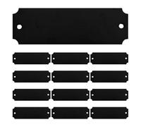 ABOOFAN 12 Etiquetas Rectangulares de Acero Inoxidable Negras Personalizables Grabado Claro para Uso Profesional y Personal, Placas de Identificación Duraderas y Elegantes