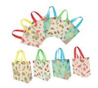 ABOOFAN 12 Piezas Bolsas de Compras Reutilizables de No Tejida con Asas Plegables y Resistentes de Unidades con Estampado de Frutas para Mujeres y Familias