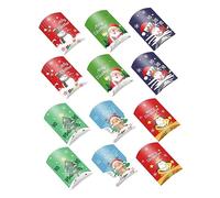 ABOOFAN 12 Piezas Cajas de Papel para Dulces Cajas para Hornear Regalos para Galletas para Cajitas de Chuches Comunión Forma de Almohada para Galletas Estilo Aleatorio