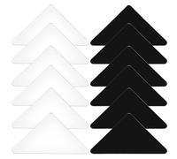 ABOOFAN 12 Piezas Cinta Doble Cara Antideslizante para Alfombras Reutilizable y Negro Adhesivo Fuerte para Suelo Baldosas Fácil de Cortar y Segura para Hogar