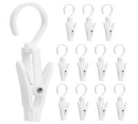 ABOOFAN 12 Piezas Clip De Gancho Giratorio Pin De Lavandería Percha Multiusos Clip De Ganchos De Lavandería Ganchos para Lavadora El Plastico Simple Pinza De Ropa