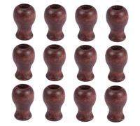 ABOOFAN 12piezas Borlas De Madera para Persianas Extremos De Tirador De Cordón Accesorios Duraderos Compatibles con Cortinas y Persianas Estándar Acabado Color Marrón Natural Fáciles De in
