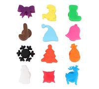 ABOOFAN 12piezas Marcas Copas de Vino Ventosa Marcador de Silicona para Fiestas Navideñas Identificador Copa de Mixtas Color Aleatorio