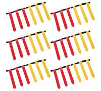 ABOOFAN 14 Cinturones de Fútbol Bandera Ajustables 3 Banderas por Cinturón Rojo y Amarillo Cinturones para Partidos de Fútbol Equipo de Entrenamiento al Aire Libre para Jóvenes y