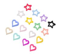 ABOOFAN 150 piezas Adornos de Resina para Uñas con Estrellas y Corazones Coloridos Joyas Kawaii para Manicura DIY Accesorios de Arte para Uñas de Chicas