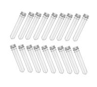 ABOOFAN 18 piezas Tubos de Ensayo Transparentes Pet Cilindros Almacenamiento para y Muestras Laboratorio Viaje