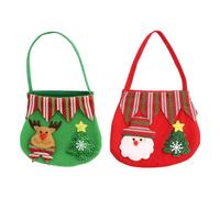 ABOOFAN 2 Bolsas De Navideñas Bolso De Dulces Navideño Diseño De Asa Fácil De Llevar