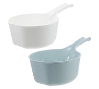 ABOOFAN 2 Cucharones Grandes y Profundos Mango Ergonómico Multiusos de Plástico Set de 2 Piezas para Regar Flores y Uso en Baño y Cocina