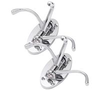 ABOOFAN 2 Ganchos Giratorios Aleación de Zinc para Abrigos y Sombreros Triple Brazo Flexible Plegables para Almacenamiento Simple en Dormitorio y Cocina