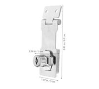 ABOOFAN 2 Juegos Cerraduras de Seguridad con Llave para Puertas y Armarios Cierre Giratorio Plegable Antirrobo Inoxidable Resistente y Tornillos para Cobertizos y Cajas de Herramientas