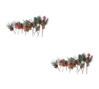 ABOOFAN 2 Juegos Piñas Y Agujas De Pino Simuladas Mini Hortensia Portavelas Frutas Decoración Árbol Tulipanes Artificiales Falso Decoraciones Dulce Vine Adornos Espuma 12 Piezas * 2