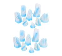 ABOOFAN 2 Juegos Resin Iceberg Figurines Small Resin Ornaments For Aquarium Decor Tiny Floeberg Micro Landscape Craft Calming Underwater Decoration