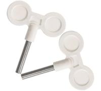 ABOOFAN 2 Llaves de Cuerda para Caja de Música de Metal Blanco, Accesorio para Reparación y Creación DIY de Cajas Musicales, Paquete de 2 Piezas para Manualidades