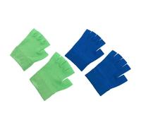 ABOOFAN 2 pares Guantes de Gel Hidratantes sin Dedos para Cuidado Intensivo de Manos Nutritivo Duradero Cómodos para Uso Nocturno y Diario Colores Verde y Azul