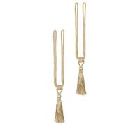 ABOOFAN 2 Piezas Abrazadera de Cortina Retro de Poliéster Dorado | Cuerda Delicada, Acabado Hecho a Mano, Decoración de Dormitorio, Accesorios para Drapery y Hogar
