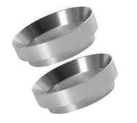 ABOOFAN 2 piezas Anillo Dosificador Espresso Magnético de Aleación de Aluminio Embudo para Café Polvo Compatible con Múltiples Accesorio Reutilizable para Preparación Limpia y Precisa