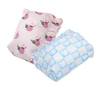 ABOOFAN 2 Piezas Bolsa de Maquillaje de Bolsillo Estuche para Lápiz Labial de Tela Compuesta Oxford, Estampado Delicado, Fácil de Abrir, para Llevar en Mano, para Mujeres, para Viaje