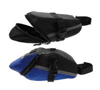 ABOOFAN 2 Piezas Bolsa de Sillín para Bicicleta de Montaña Ligera y Resistente Almacenamiento Rápido bajo Asiento para Herramientas y Objetos Pequeños de Azul y Negro