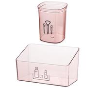 ABOOFAN 2 Piezas Caja Organizadora de Maquillaje Transparente para Escritorio Almacenamiento Multifuncional de Cosméticos y Cuidado Piel Resistente y Práctica para Uso Diario