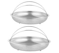 ABOOFAN 2 piezas Cesta Vaporera Inoxidable Cesta de Cocción Conveniente para Verduras y Alimentos Diseño Compacto y Ligero Resistente al Calor y de Limpiar para Cocción Casa Aire