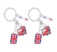 ABOOFAN 2 Piezas Charm Favor United Key Bandera Souvenir Llaveros Temáticos Bolsas Coleccionables Unido Coleccionistas Llaveros Colgantes Para Fiestas Bolsos Turistas