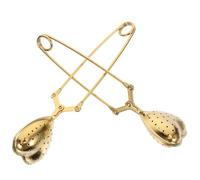 ABOOFAN 2 Piezas Filtro para Té en Forma de Corazón de Acero Inoxidable Dorado con Asa, Fácil de Limpiar y Adecuado para Hierbas y Especias, Adecuado para Infusiones en Casa